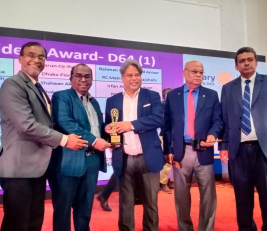 আহসান মঞ্জিলের রোটারি ইন্টারন্যাশনাল অ্যাওয়ার্ড অর্জনসহ এস এম নুরুজ্জামান গোল্ড প্রেসিডেন্ট নির্বাচিত