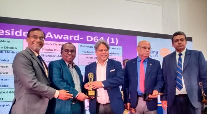 আহসান মঞ্জিলের রোটারি ইন্টারন্যাশনাল অ্যাওয়ার্ড অর্জনসহ এস এম নুরুজ্জামান গোল্ড প্রেসিডেন্ট নির্বাচিত